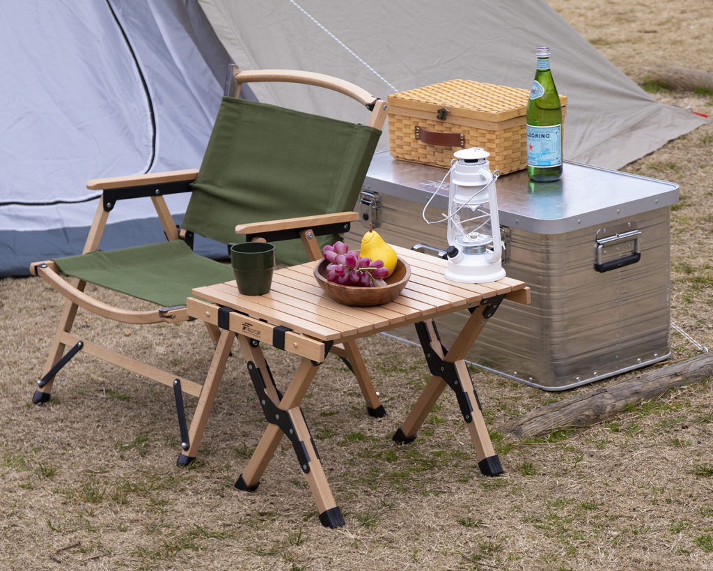 感謝の声続々！ (新品) FIELDOOR ウッドロールトップテーブル120 - アウトドア用 - alrc.asia